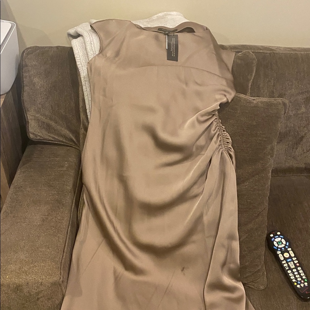 Elegant Taupe Dress banana republic dress